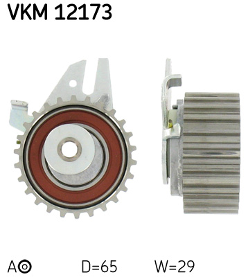 Tensioner Pulley, timing belt - VKM 12173 SKF